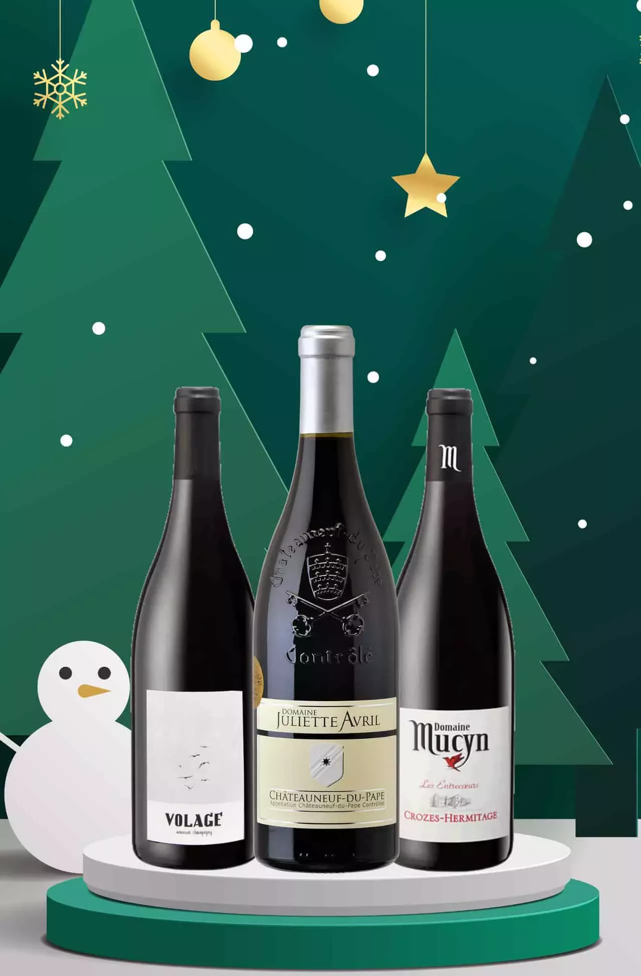 Coffret Noël, cadeau vin premium