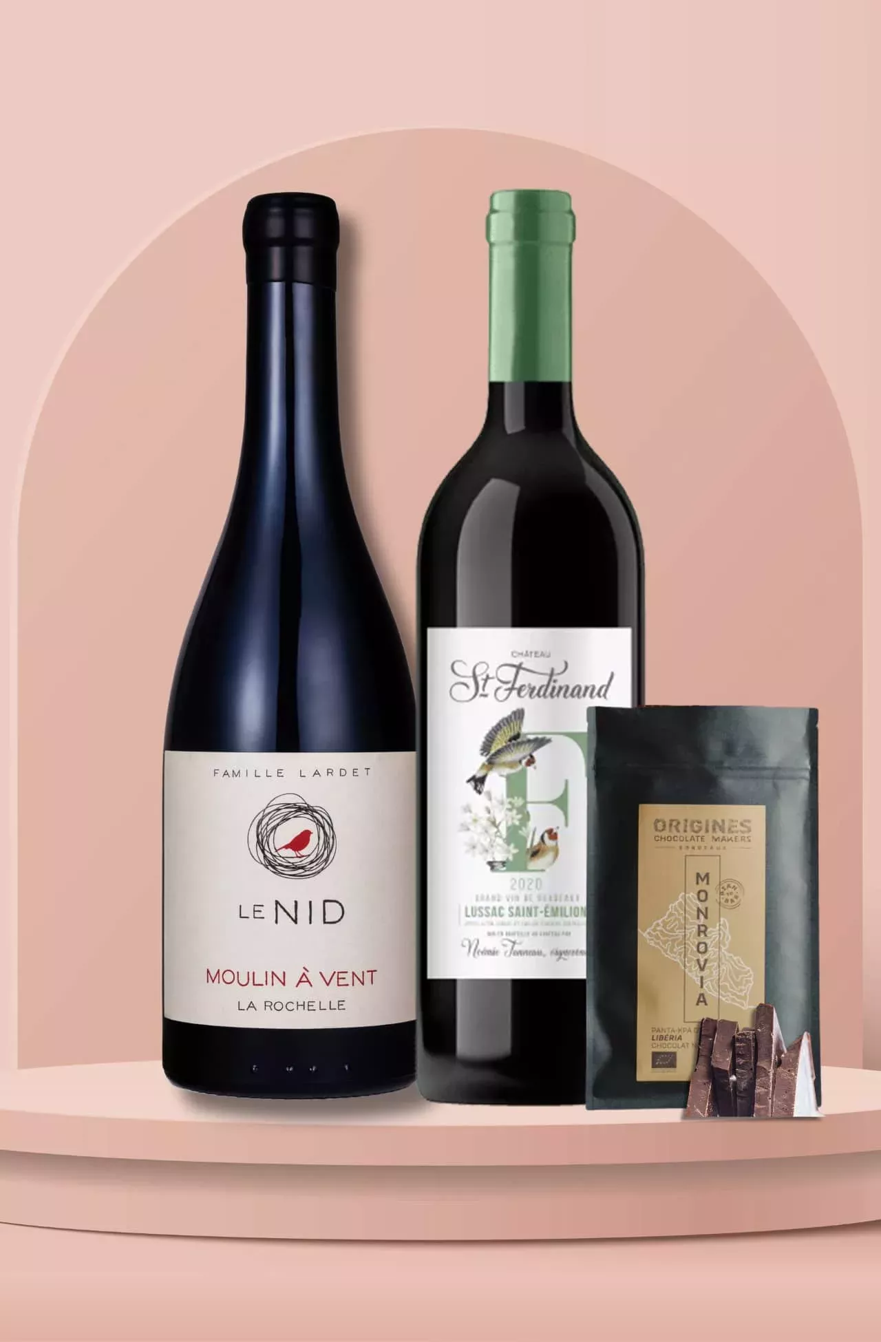vins rouges fruités et chocolat