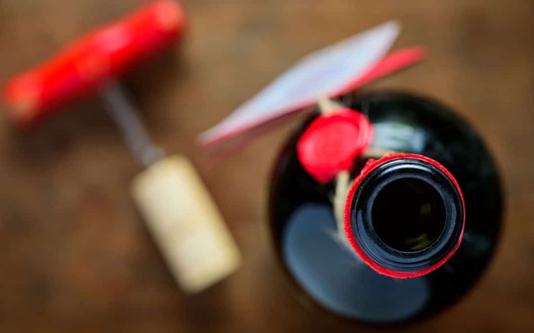 bouteille de vin ouverte