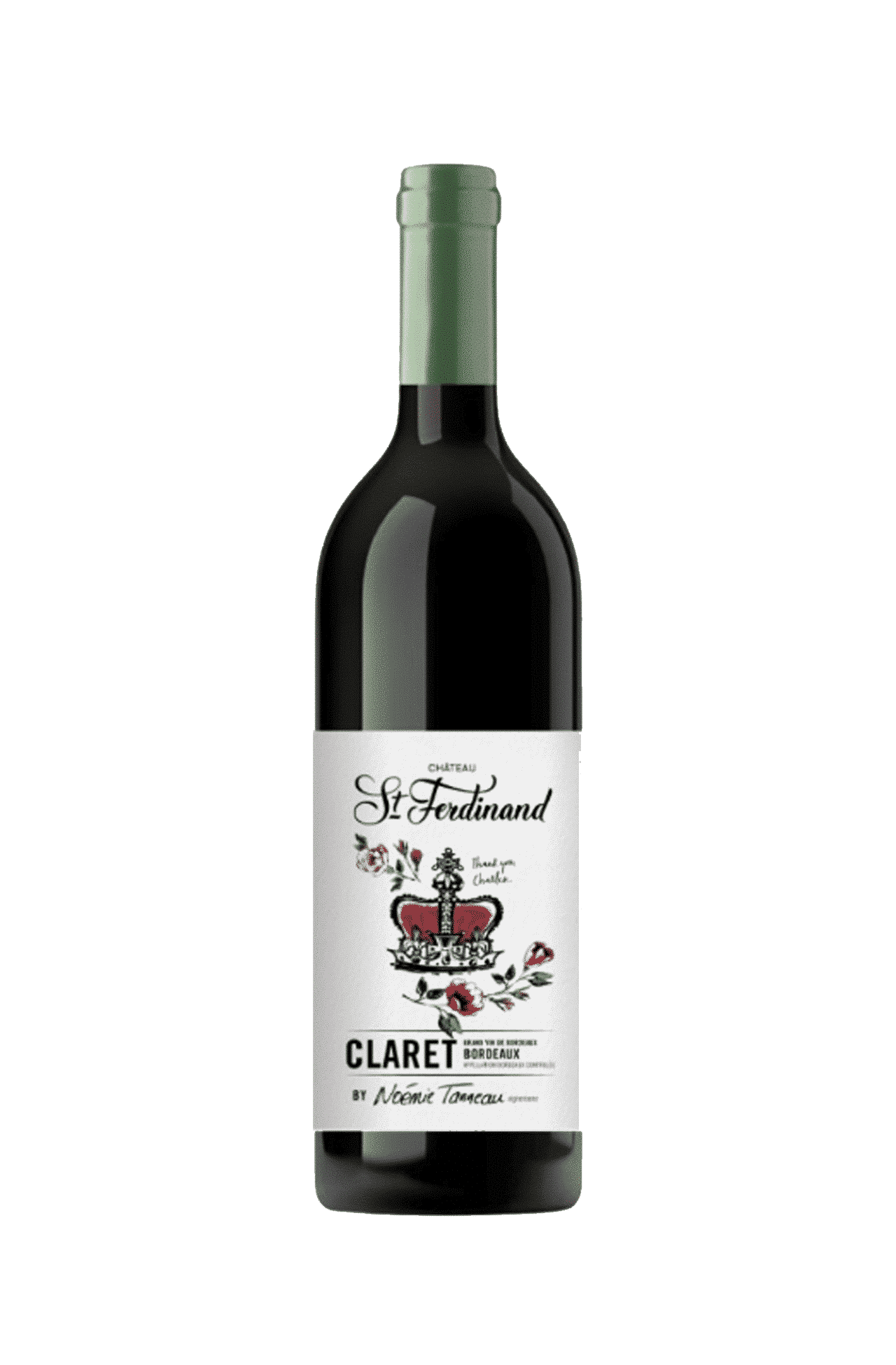 bouteille de vin rouge thank you charles